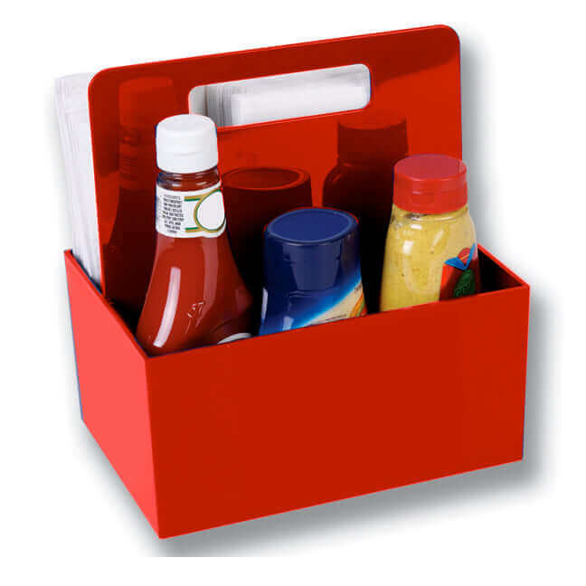 Custom Plastic Condiment Caddy with Handle