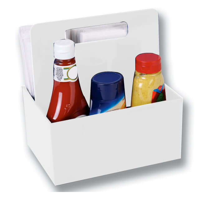Custom Plastic Condiment Caddy with Handle