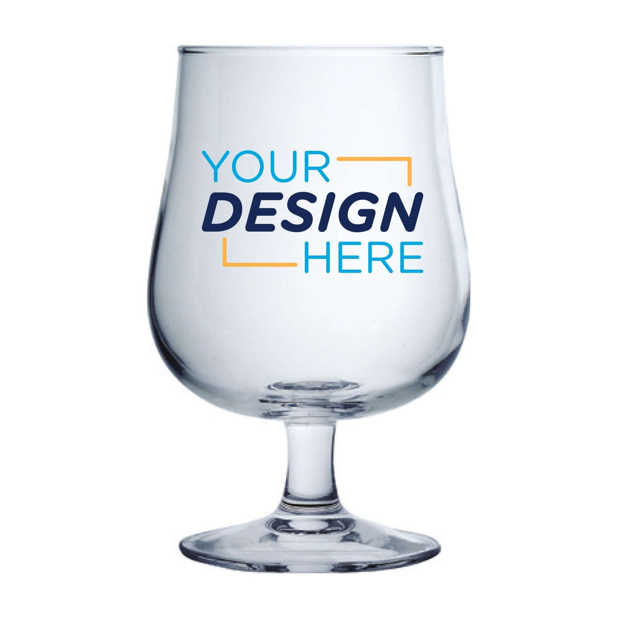 Custom Arc 16.75 oz Belgium Craft Beer Glass featuring a personalized design space.