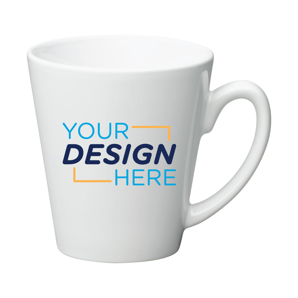 12 oz. Funnel Café Latte Mug – Custom Logo Imprinted