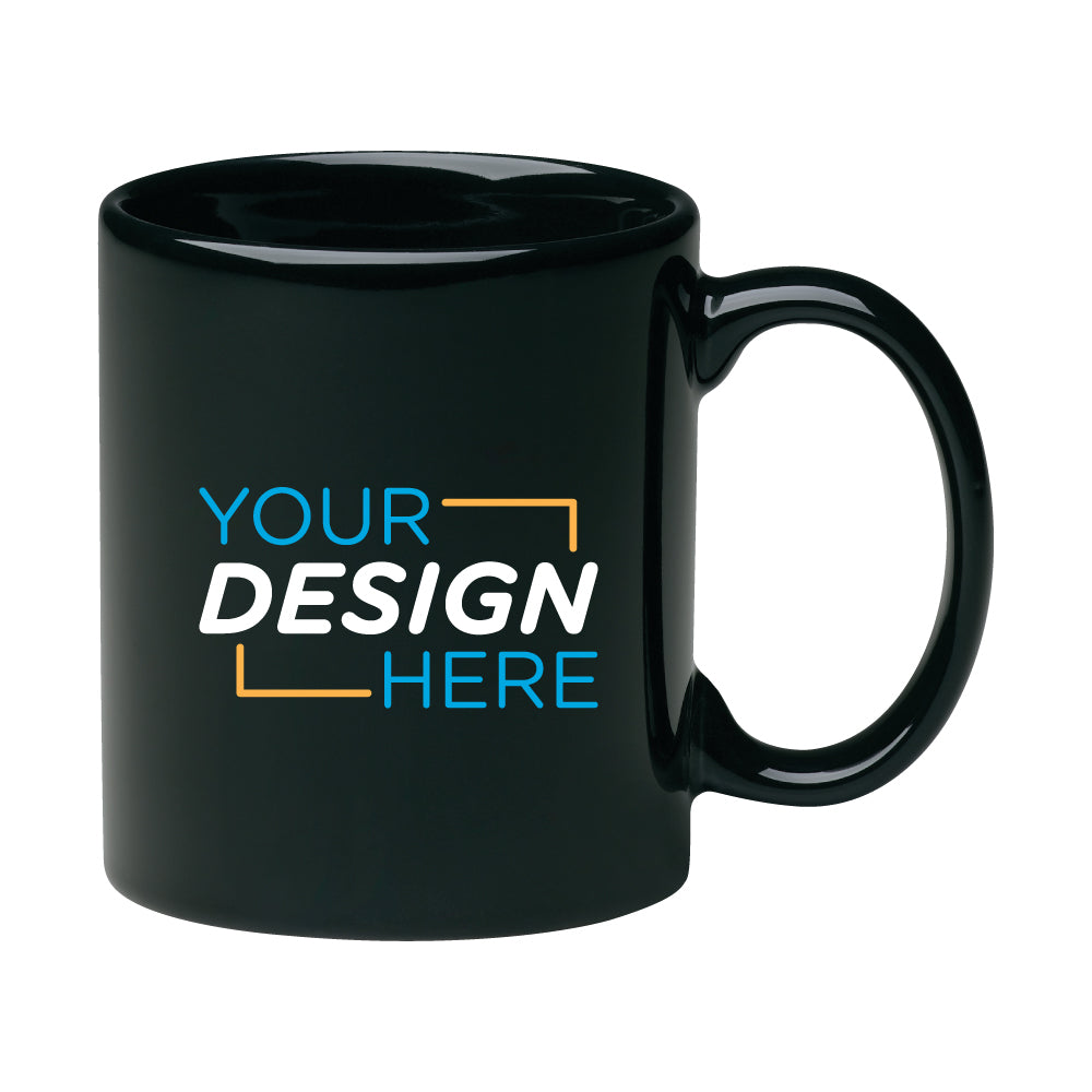 11 oz. Ceramic C-Handle Mug – Custom Logo Imprinted