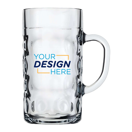 Custom 1L Libbey Oktoberfest Stein with customizable design area for branding and logos.
