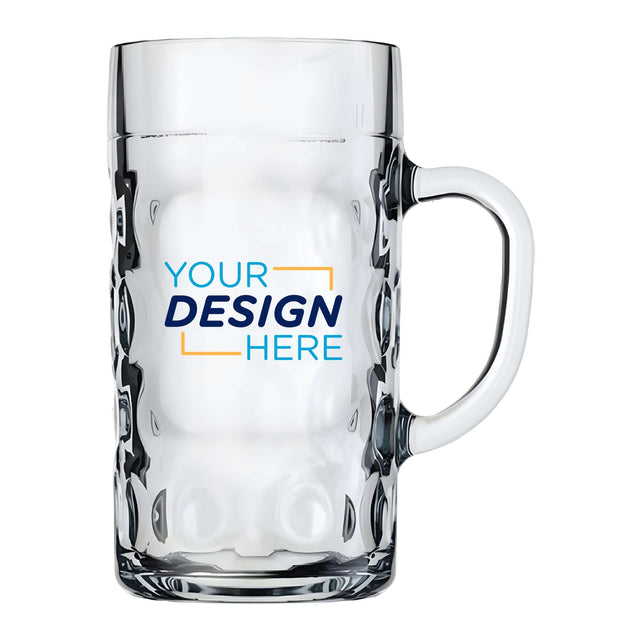 Custom 1L Libbey Oktoberfest Stein with customizable design area for branding and logos.