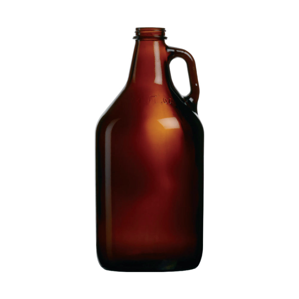64 oz. Amber Glass Growler – Custom Logo Imprinted