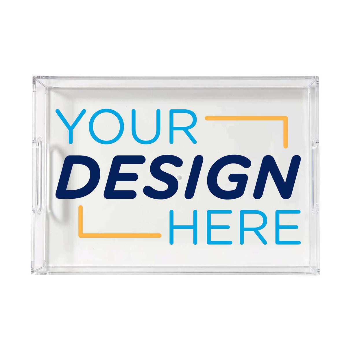 Custom 11" x 16" Clear Acrylic Sports Serving Tray
