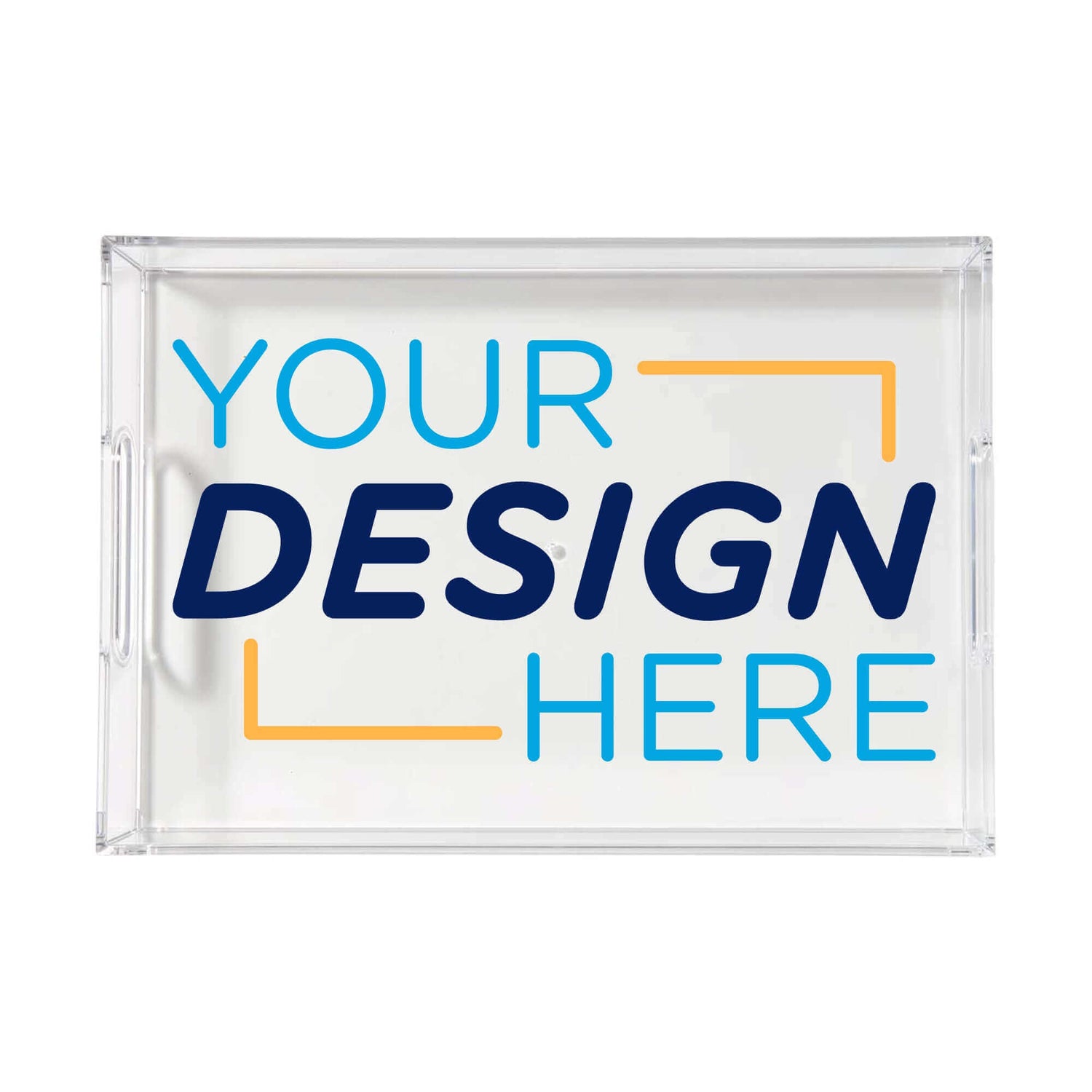 Custom 11" x 16" Clear Acrylic Sports Serving Tray