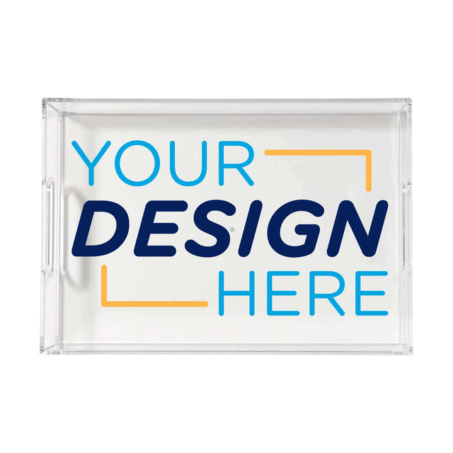 Custom 11" x 16" Clear Acrylic Sports Serving Tray