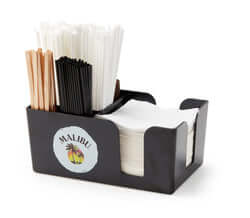 Custom Plastic Napkin & Straw Caddy