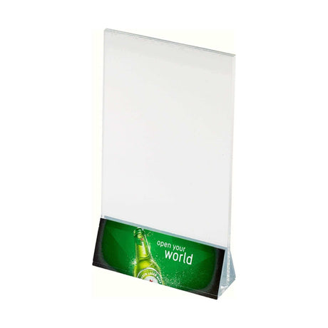 Custom 4" x 6" Clear Plastic Table Talker - Bar