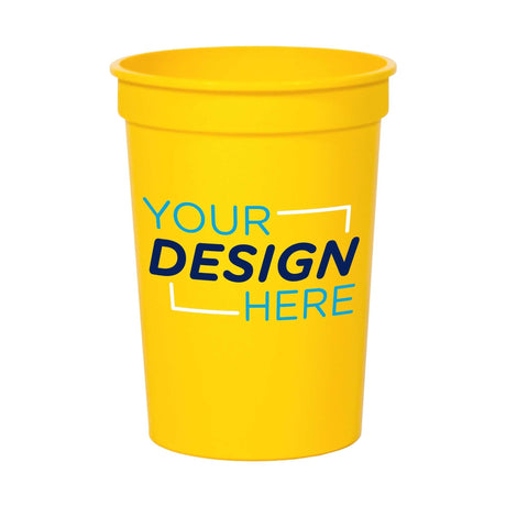 Yellow Custom 12 oz Smooth Stadium Cup