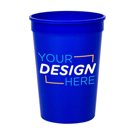 Blue Custom 12 oz Smooth Stadium Cup