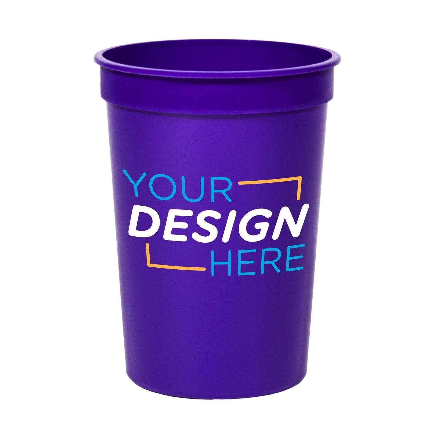 Purple Custom 12 oz Smooth Stadium Cup
