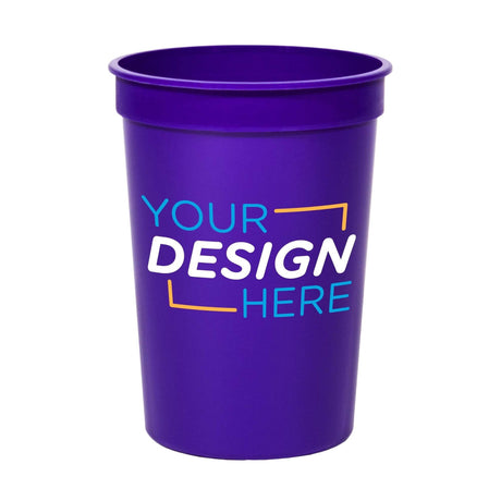 Purple Custom 12 oz Smooth Stadium Cup