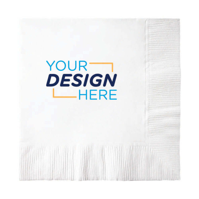 Custom Premium 3-Ply Beverage Napkin with Your Design Here Logo