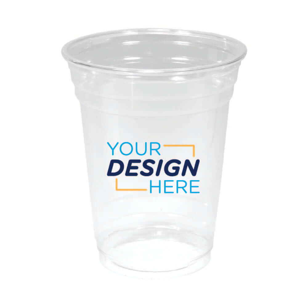 Custom 16oz Clear PET Plastic Cup with Your Design Here Logo