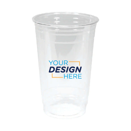 Custom 20oz Clear PET Plastic Cup with Your Design Here Logo