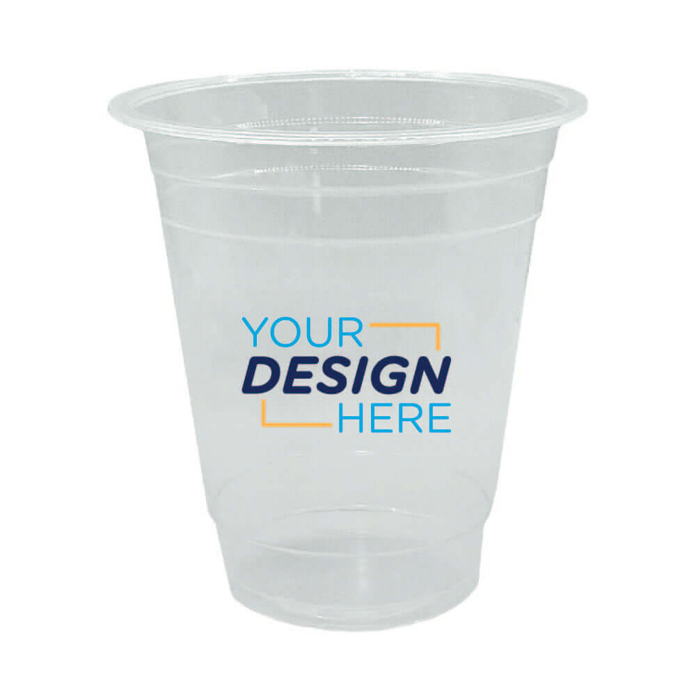 Custom 12oz Clear PLA Plastic Cup with Your Design Here Logo