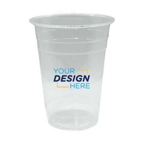 Custom 16 oz Clear PLA Plastic Cup with Your Design Here Logo
