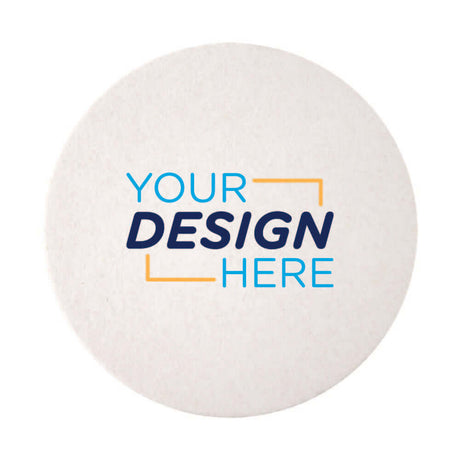 Custom 60PT 3.5" Pulpboard Coaster with Your Design Here Logo