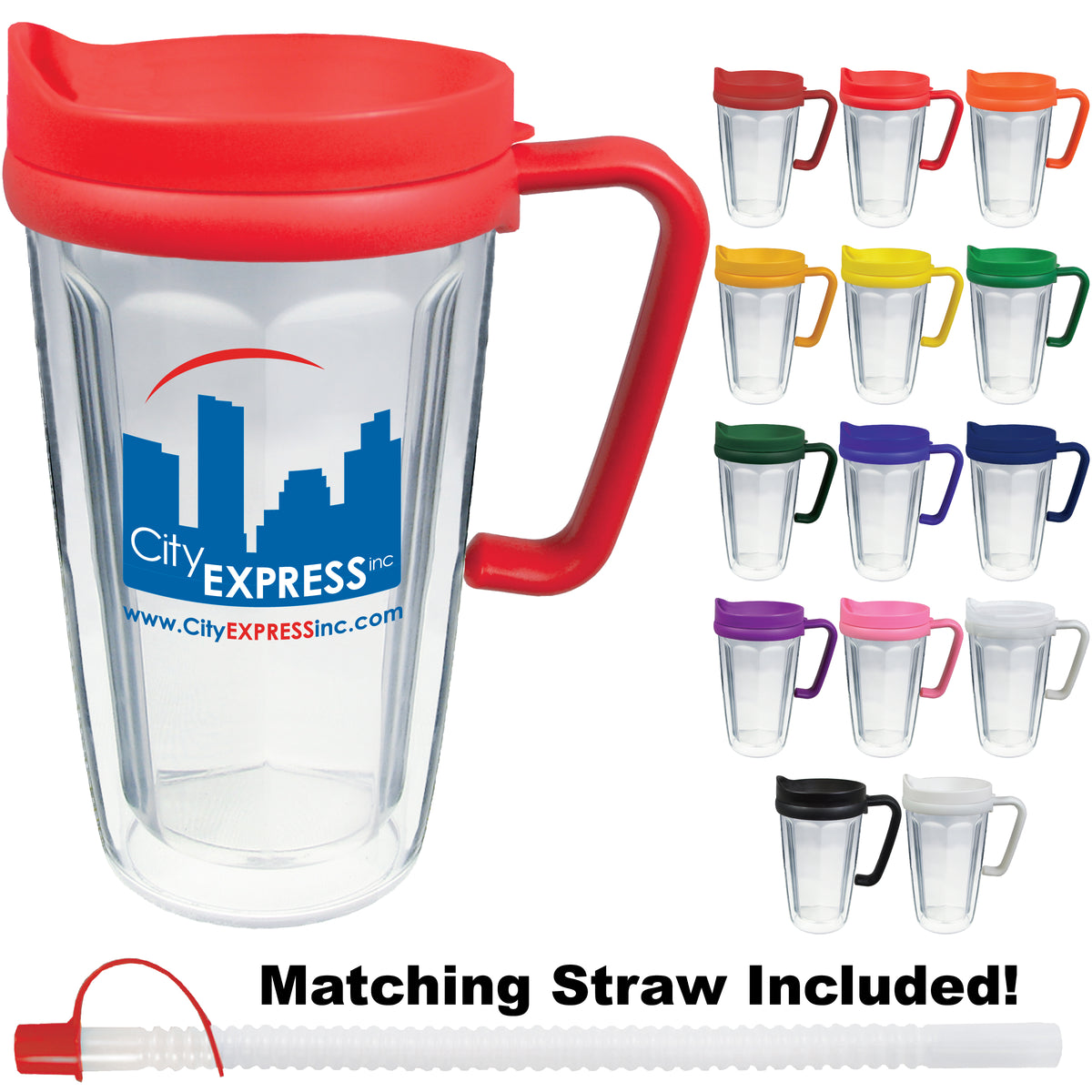 16oz Thermal Dual Walled Travel Mug - Screen Print