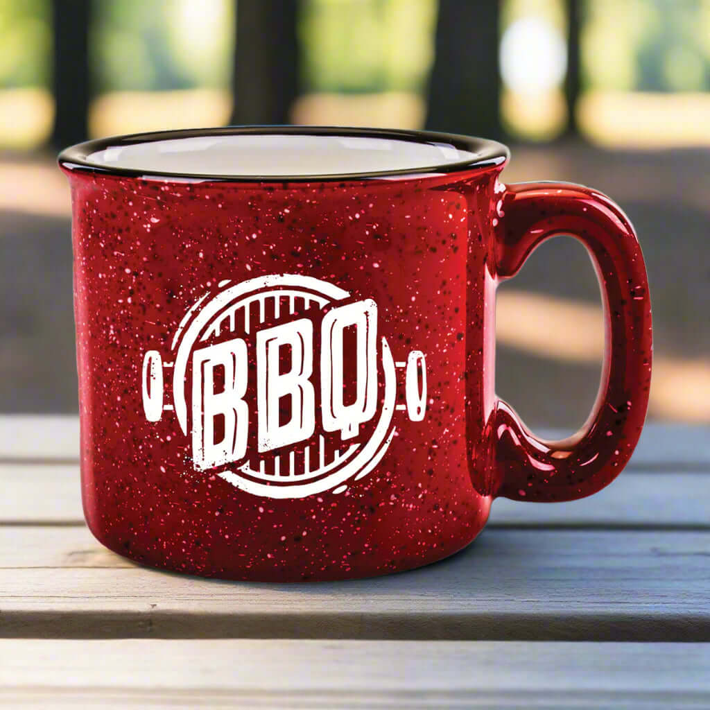 Custom 15 oz Campfire Mug - Red and White