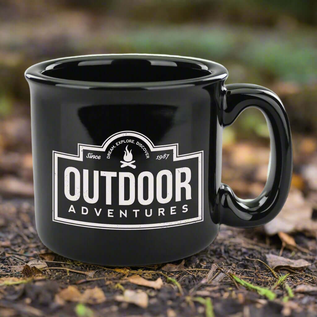 Custom 15 oz.  Campfire Mug - Solid Black