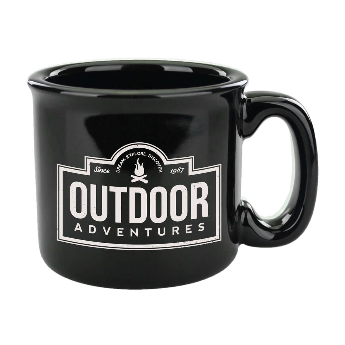 Custom 15 oz.  Campfire Mug - Solid Black