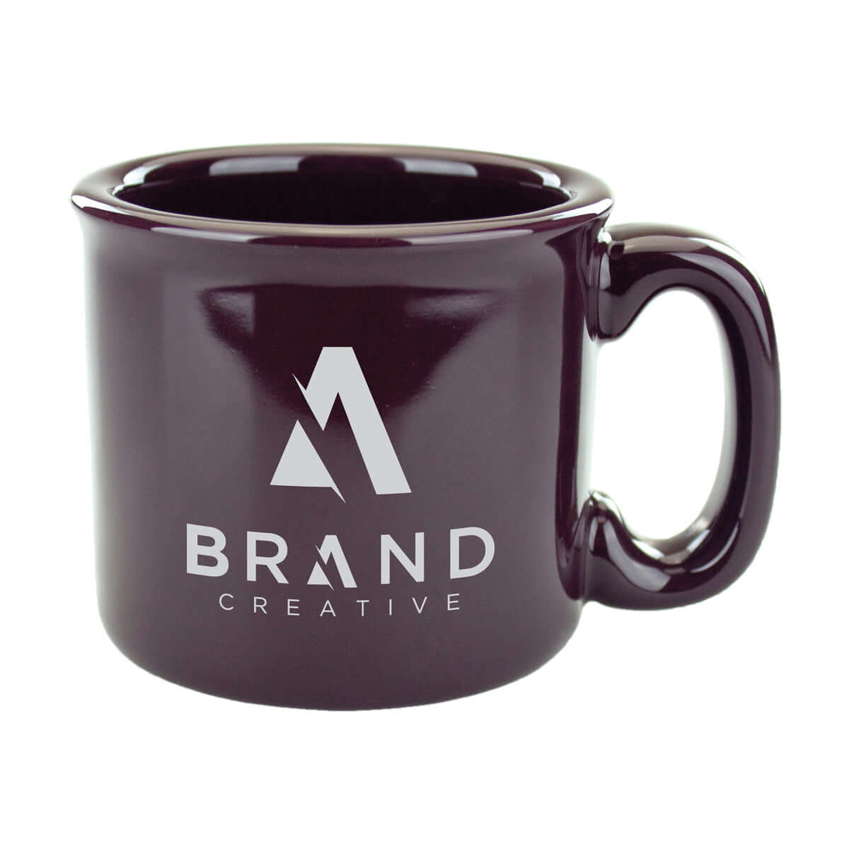 Custom 15 oz.  Campfire Mug - Solid Dark Plum