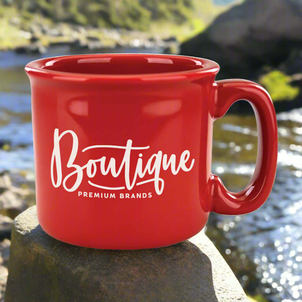Custom 15 oz. Campfire Mug - Solid Red