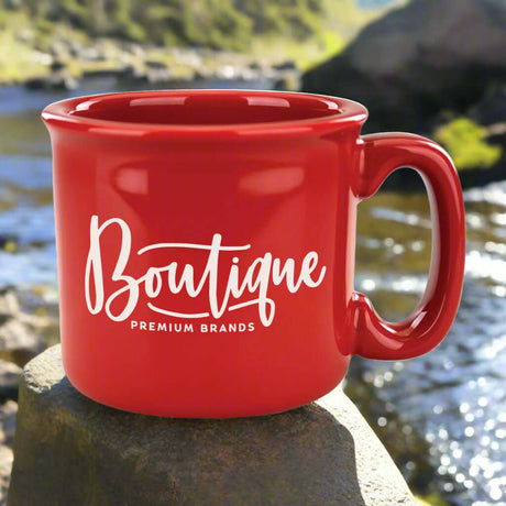 Custom 15 oz. Campfire Mug - Solid Red