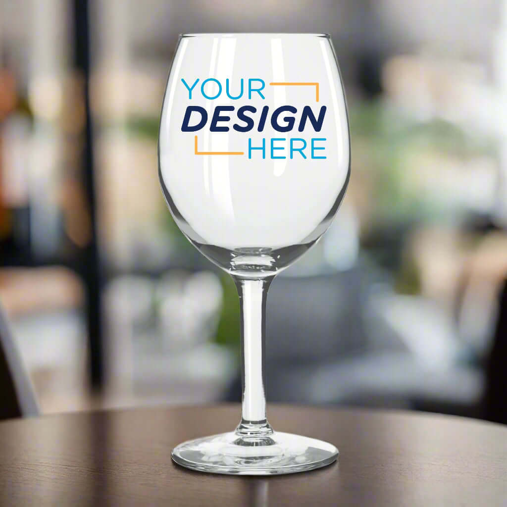 Custom 11 oz Libbey Citation Wine Glass with personalized design option for branding and events.
