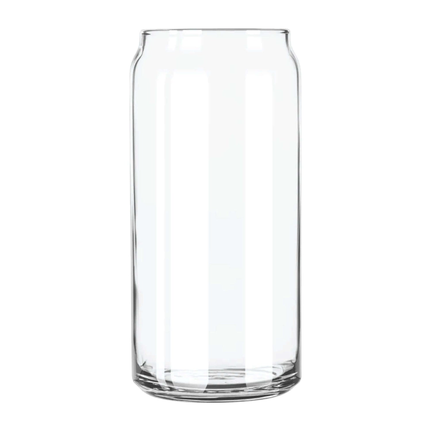 Clear Custom Libbey 20 oz. Can Glass, perfect for cocktails and craft beers with a modern shape.