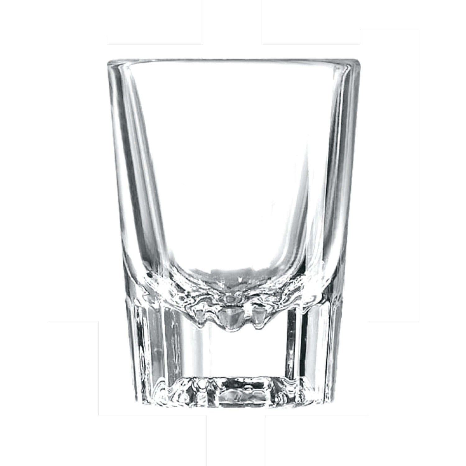 Custom 2 oz Libbey fluted shot glass with a sophisticated design, perfect for premium spirits and branding.