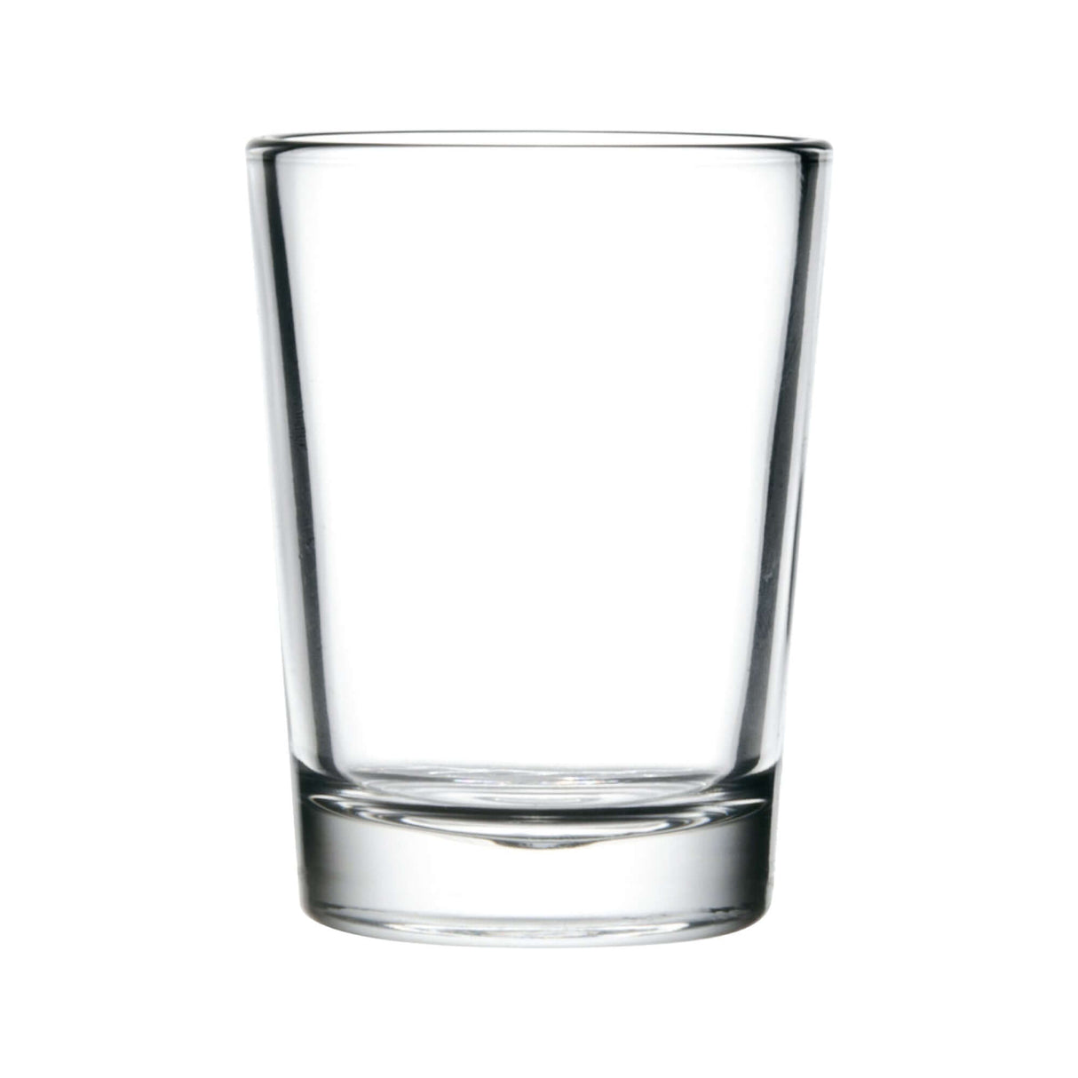 Clear 4 oz sidewater taster shot glass, perfect for showcasing spirits and custom designs.