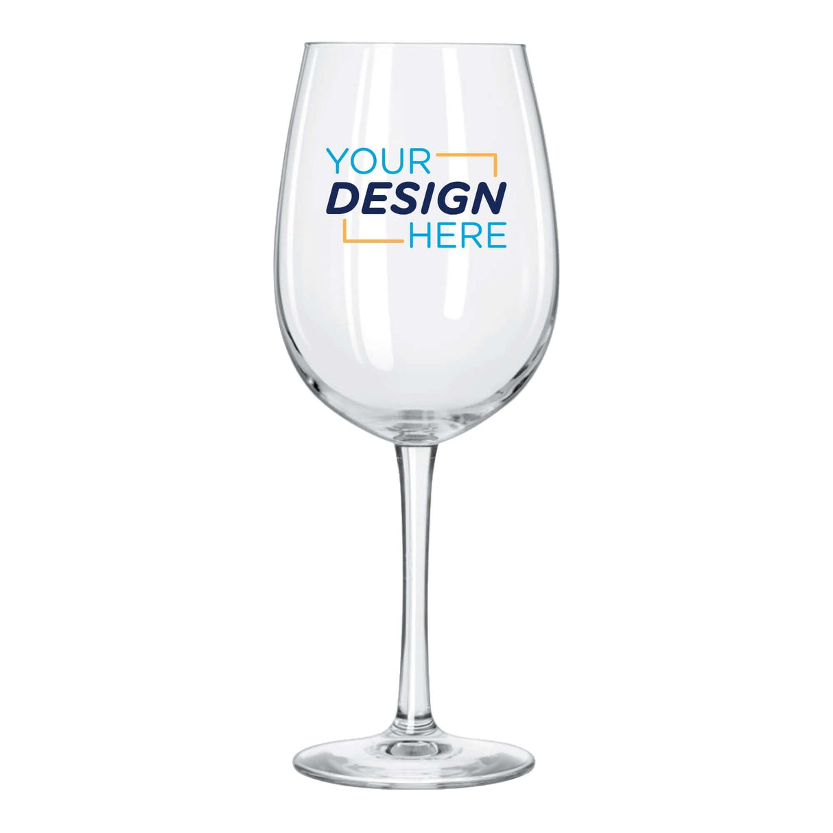 Custom 16 oz Libbey Reserve wine glass featuring personalized design for elegant drink presentation.