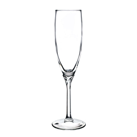 Custom Libbey 6 oz Domaine Flute Glass for champagne toasts, featuring elegant design and high-quality glass.