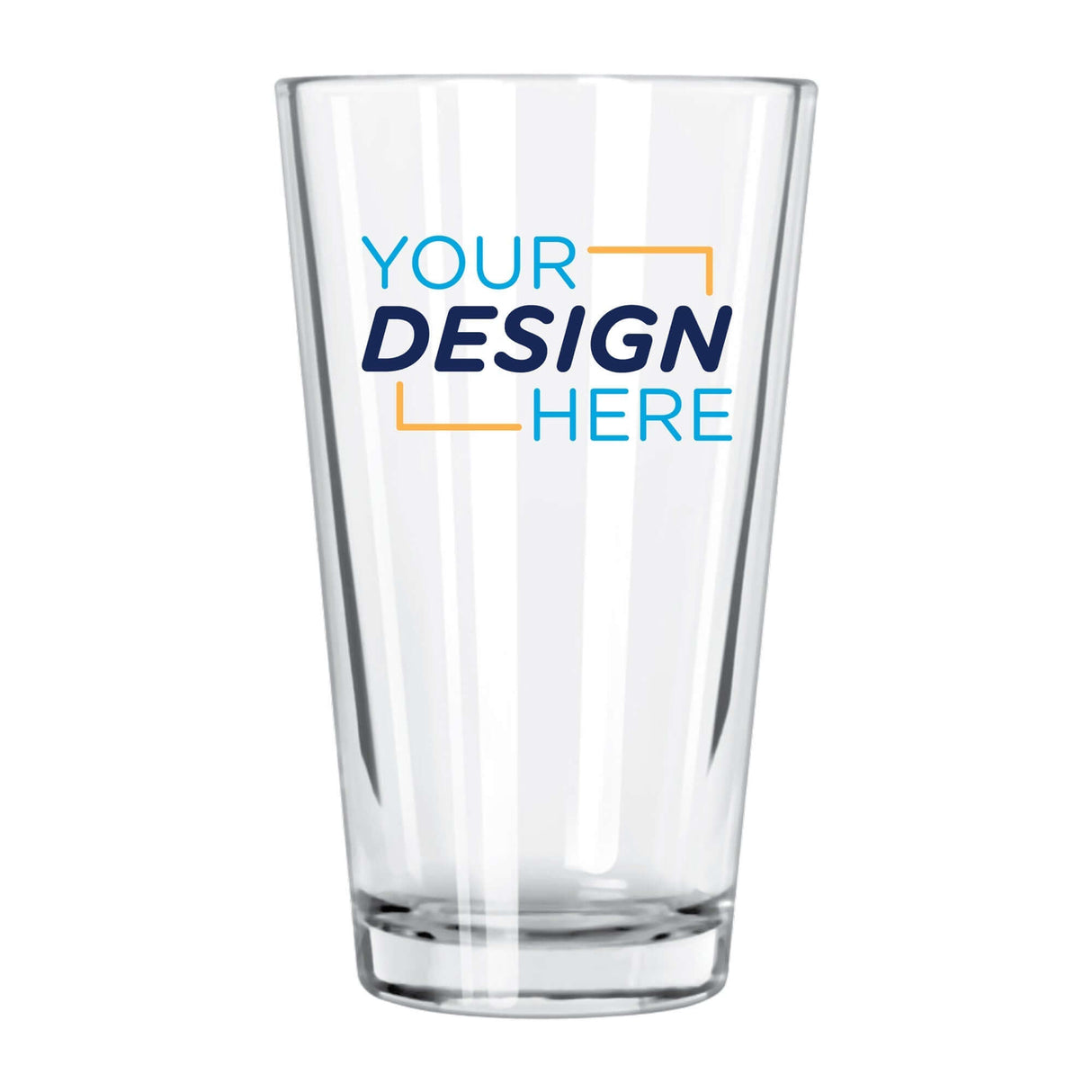 Customizable Libbey 20 oz pint glass showcasing vivid color printing for branding and promotions.