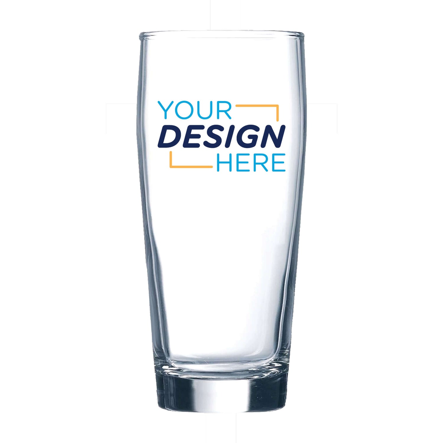 Custom Arc 16 oz Willi Becher Pub Glass With Your Design Here Logo
