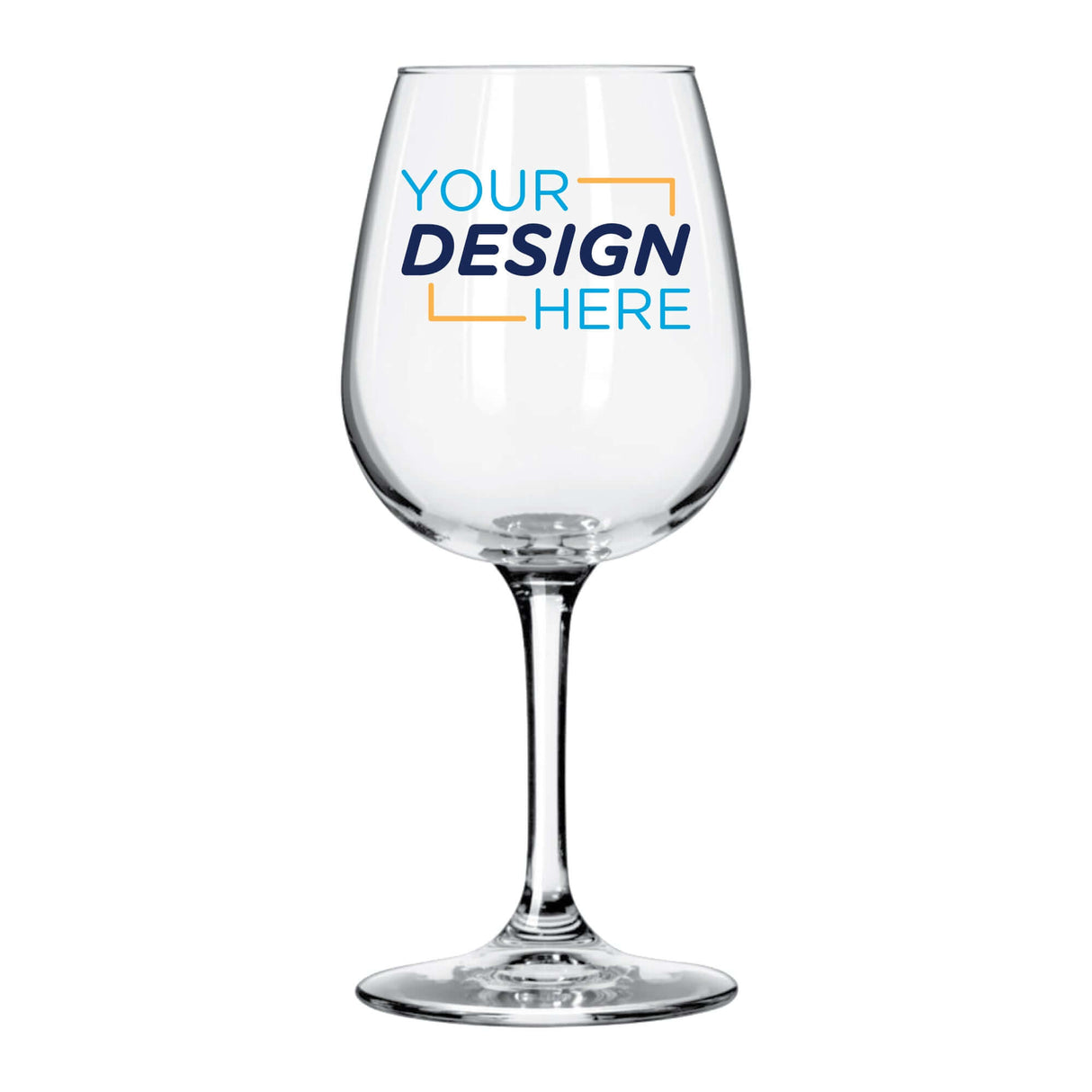 Custom wine taster glass featuring a personalized design space for branding and logos.