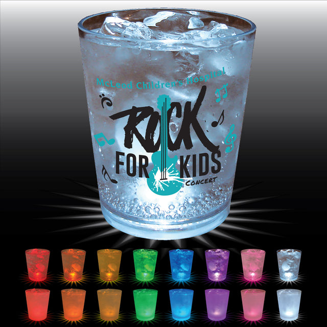 Custom 12oz Single Light Plastic Rocks Cup