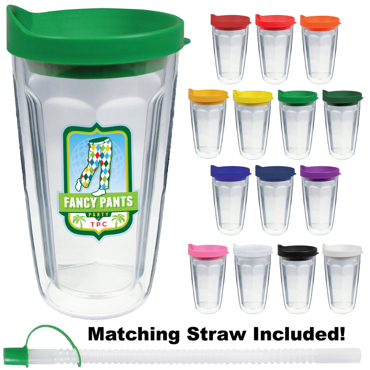 16oz Thermal Dual Walled Travel Tumbler - Custom Decal