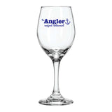 Custom 11 oz Libbey Perception Wine Glass with the Angler Seafood Restaurant logo for dining experiences.