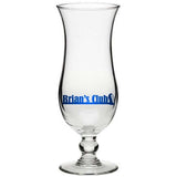 Custom Libbey 14.5 oz Squall Hurricane Glass featuring Brian's Club logo in vibrant blue.