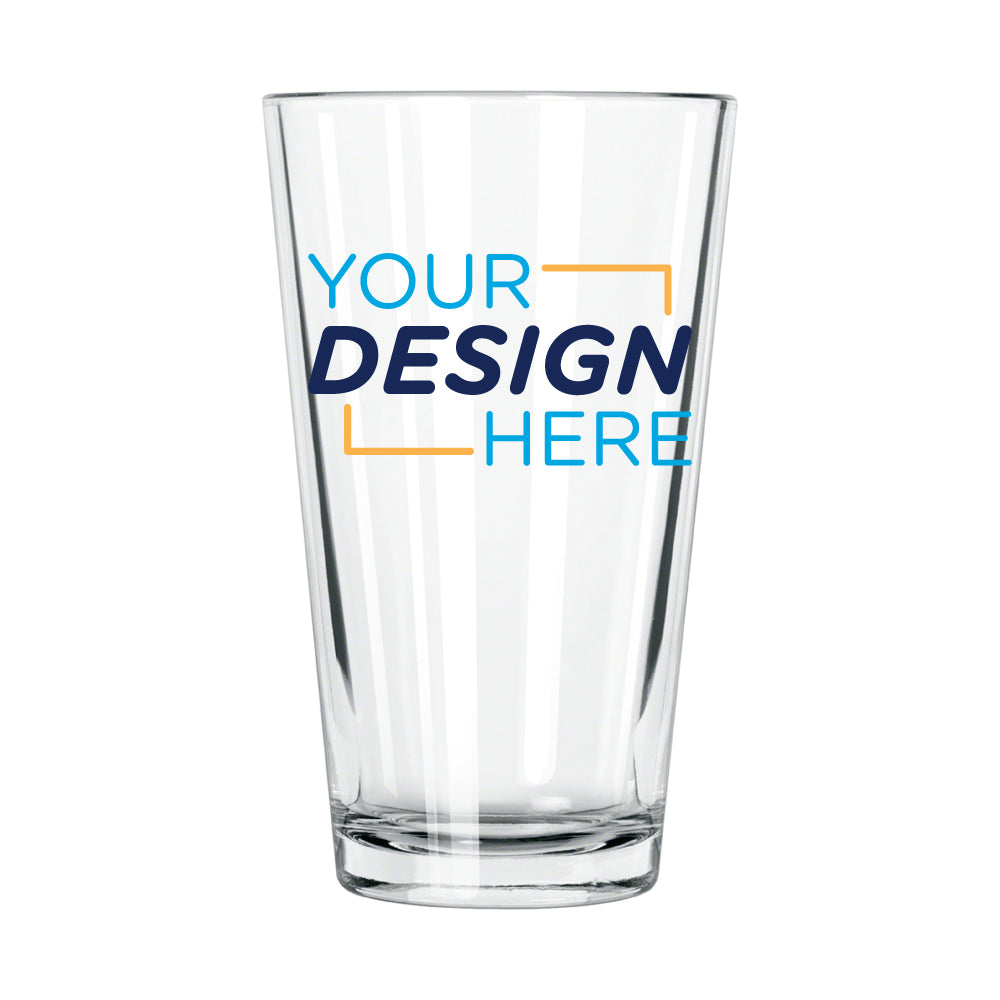 16 oz. Libbey Heat Treated Mixing Glass – Custom Logo Imprinted – Libbey 1639HT