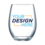 Custom 15 oz Stemless Wine Glass | Versatile Branded Drinkware