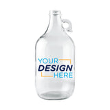 64 oz. Clear Glass Growler – Custom Logo Imprinted