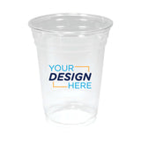 Custom 16oz Clear PET Plastic Cup with Your Design Here Logo