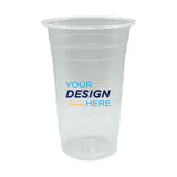 Custom 20 oz Clear PLA Plastic Cup with Your Design Here Logo