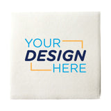 Custom Linen-esque Beverage Napkin with Your Design Here Logo