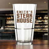 Custom 16oz Stackable Mixing Glass Design in Bar
